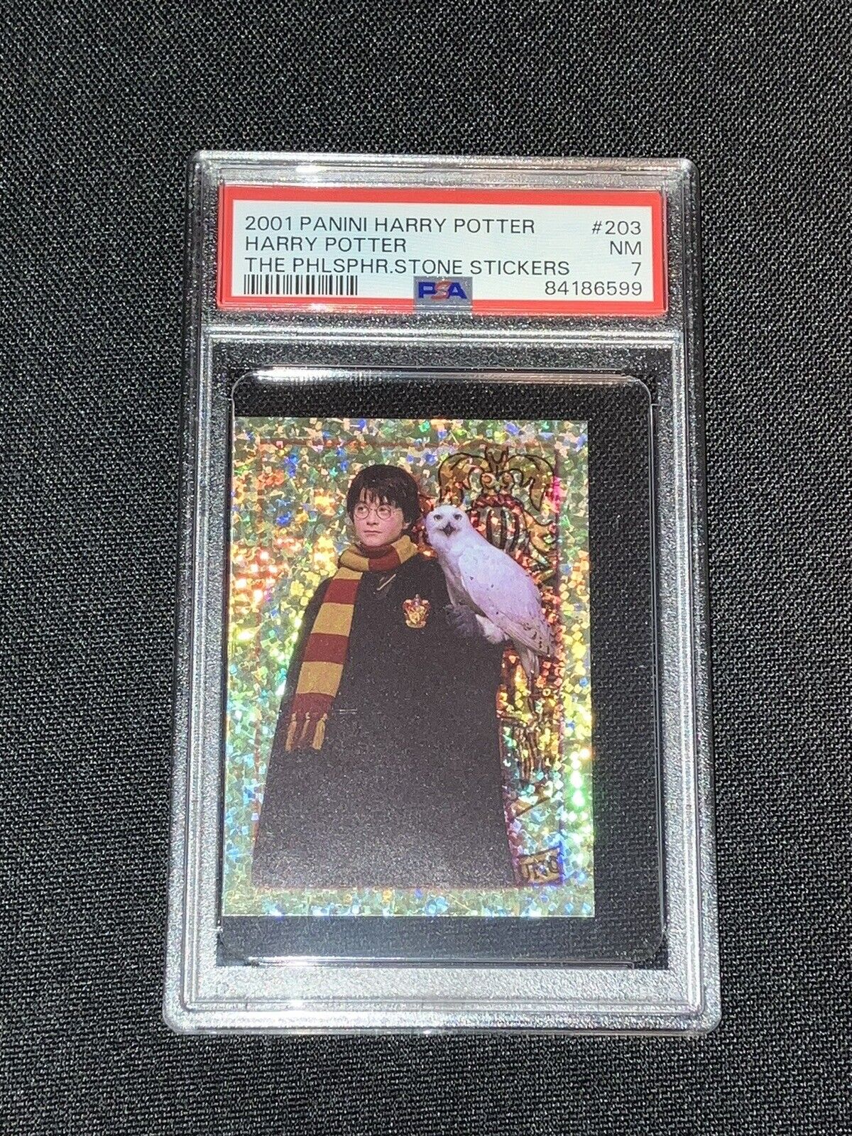 2001 PANINI HARRY POTTER THE PHILOSOPHERS'S STONE HOLO STICKER PSA 7 ROOKIE ⚡️