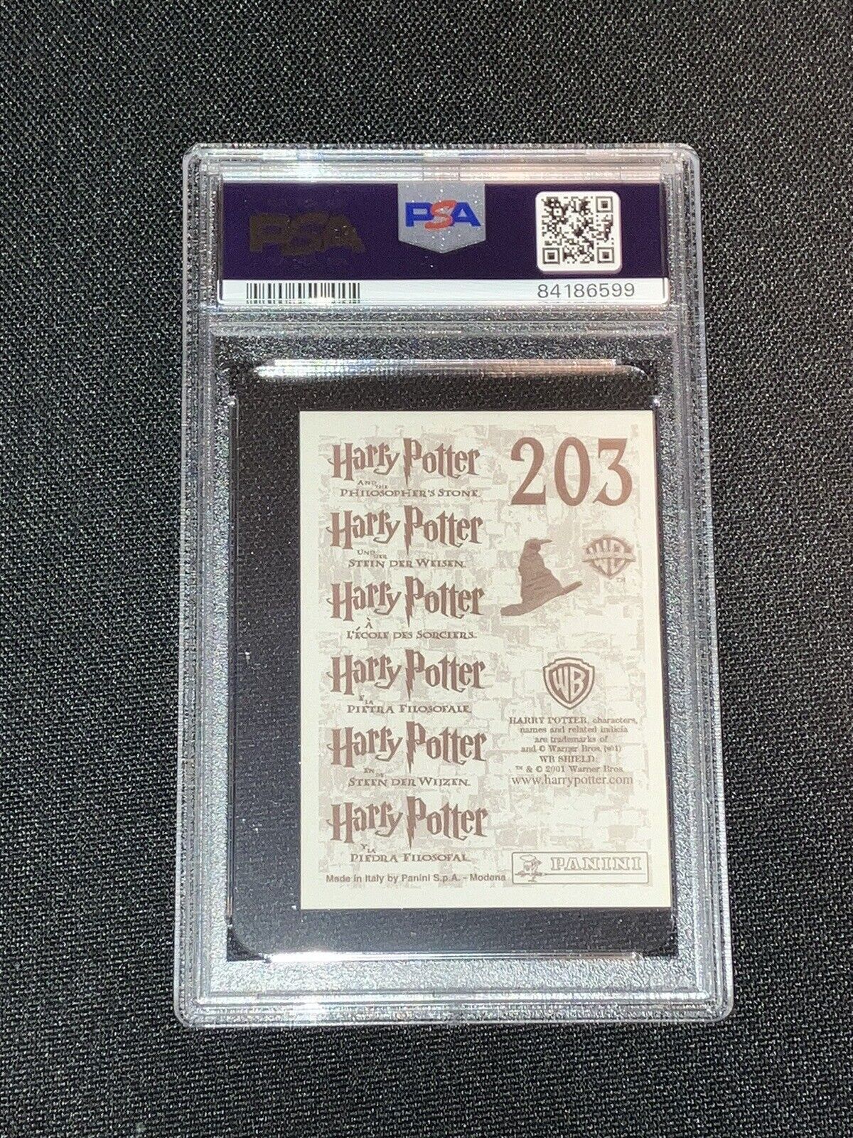 2001 PANINI HARRY POTTER THE PHILOSOPHERS'S STONE HOLO STICKER PSA 7 ROOKIE ⚡️