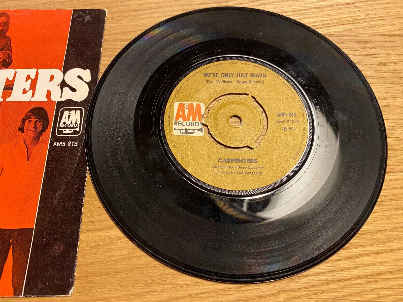 CARPENTERS "WE´RE ONLY JUST BEGUN / ALL OF MY LIFE"  1970 7" VINYL SINGLE A  M*