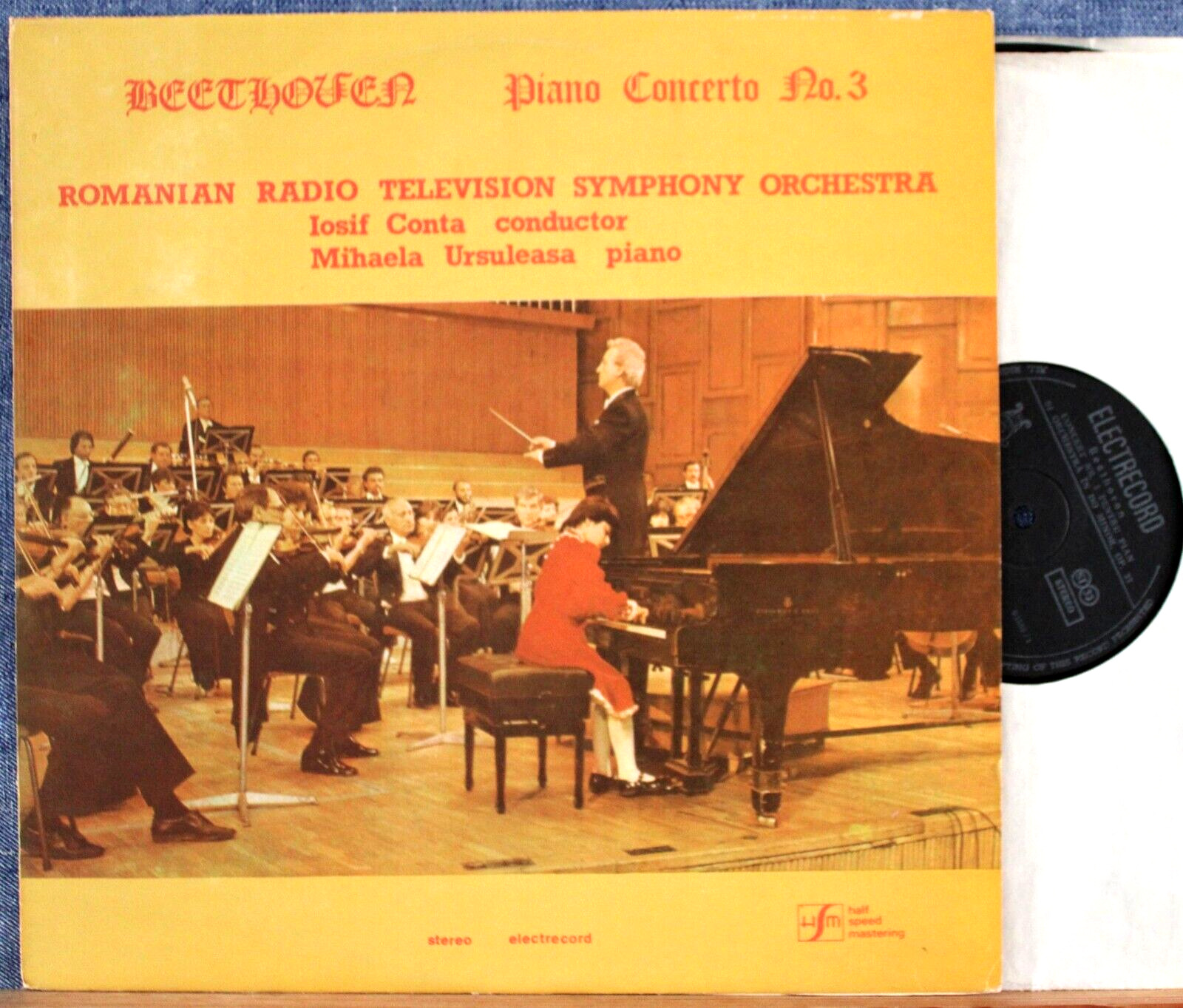 Ursuleasa; Conta Beethoven (Piano concerto 3) Electrecord ST-ECE 03589 NM