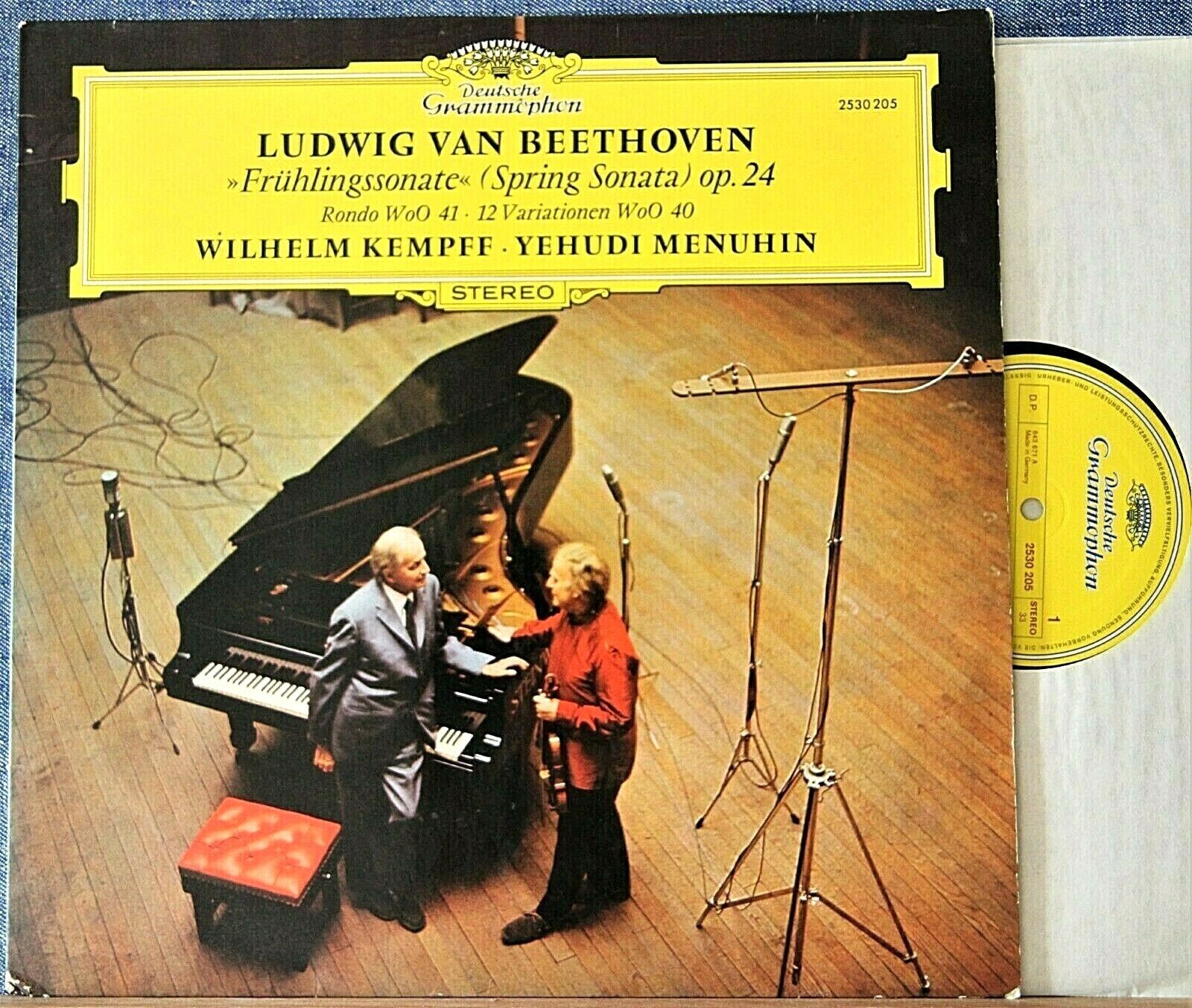 Menuhin; Kempff Beethoven (Violin sonata 5; Rondo; etc) DGG 2530 205 NM