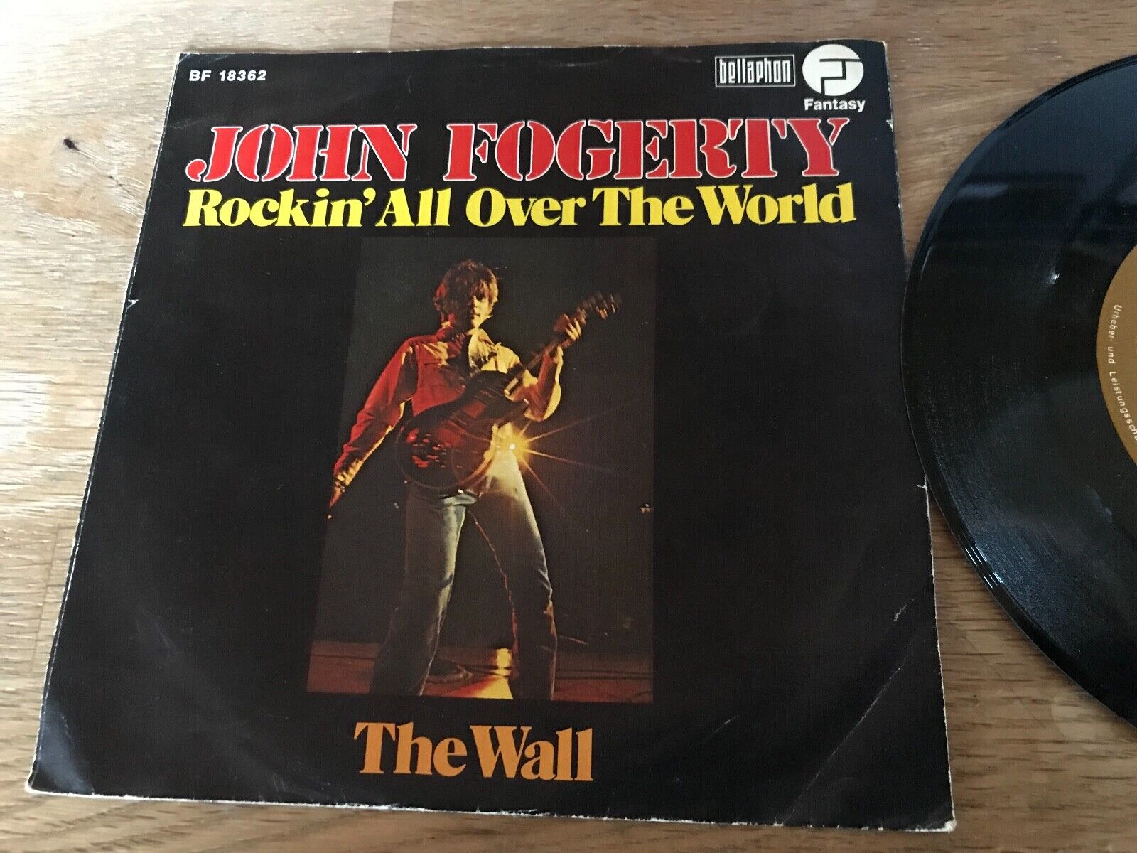 JOHN FOGERTY "ROCKIN´ ALL OVER THE WORLD / THE WALL" BELLAPHON FANTASY 1975 GEMA