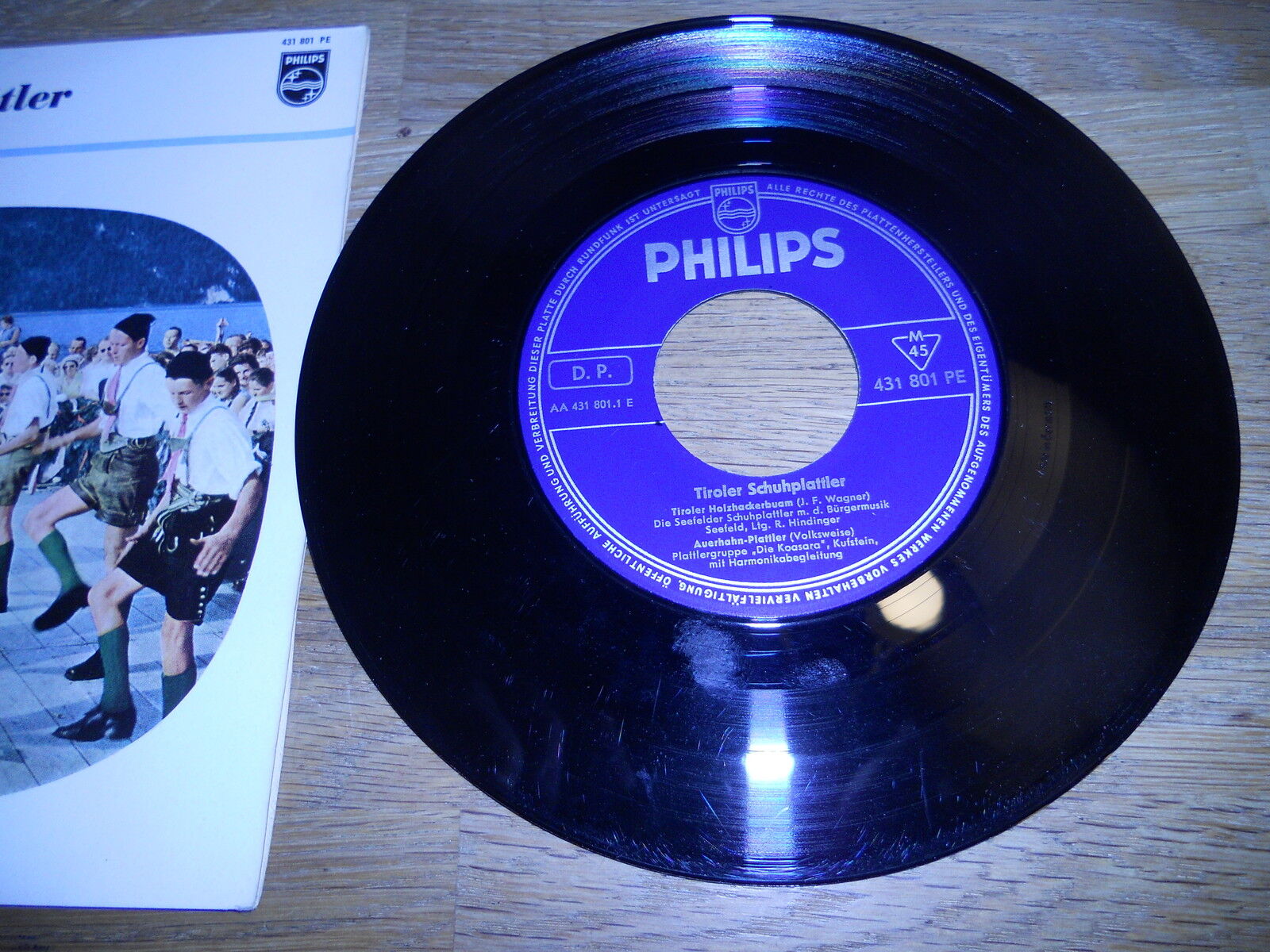 TIROLER SCHUHPLATTLER GERMAN PRESSED EP PHILIPS RECORDS 4 SONGS M45 431 801 PE