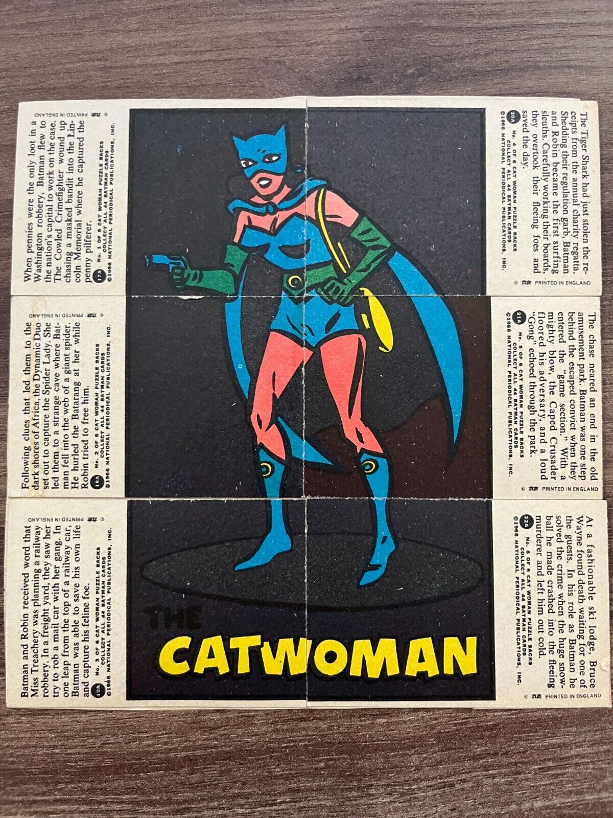 1966 Batman Trading Cards - Catwoman Set of 6 National Periodical Publication