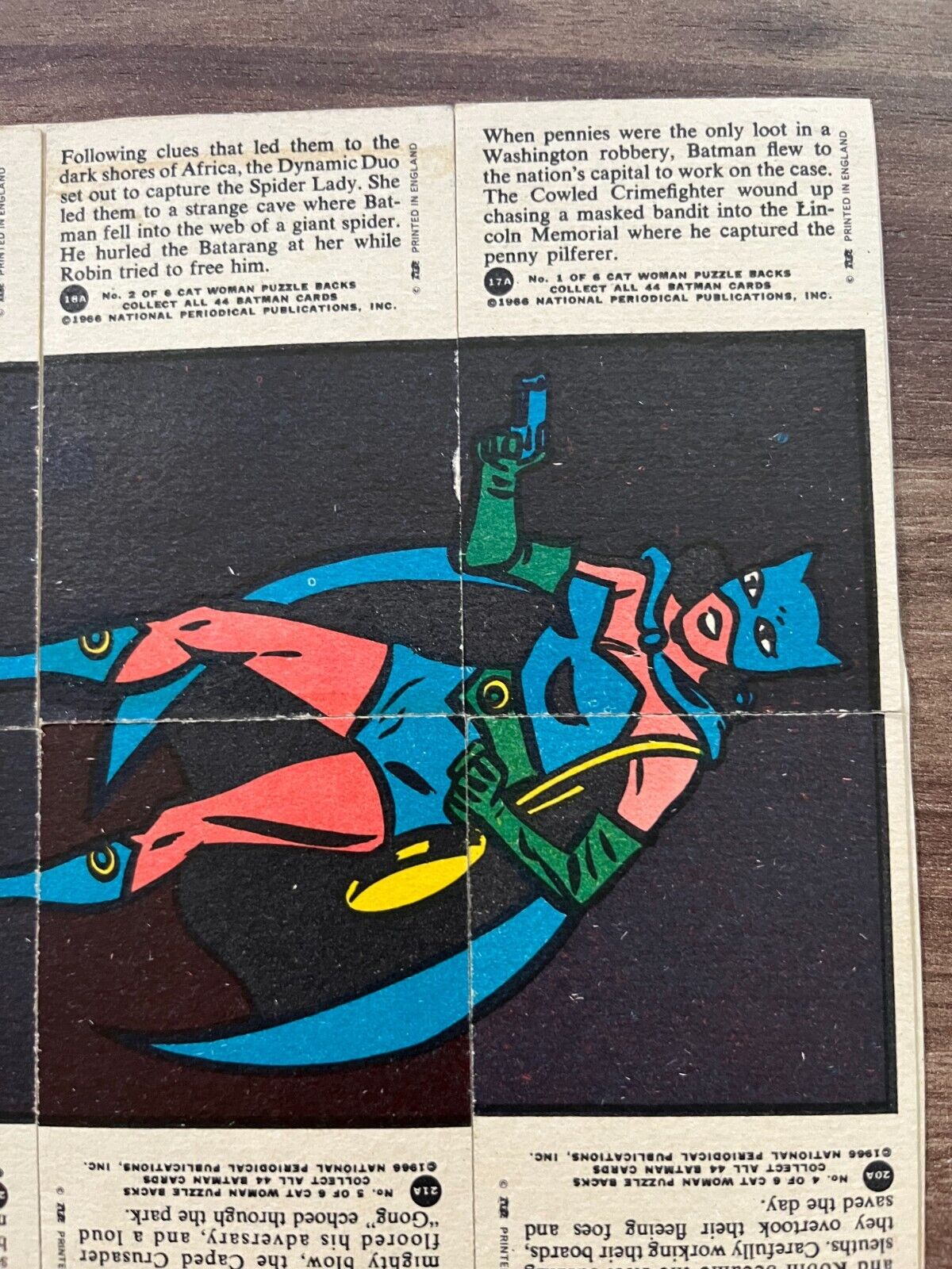 1966 Batman Trading Cards - Catwoman Set of 6 National Periodical Publication