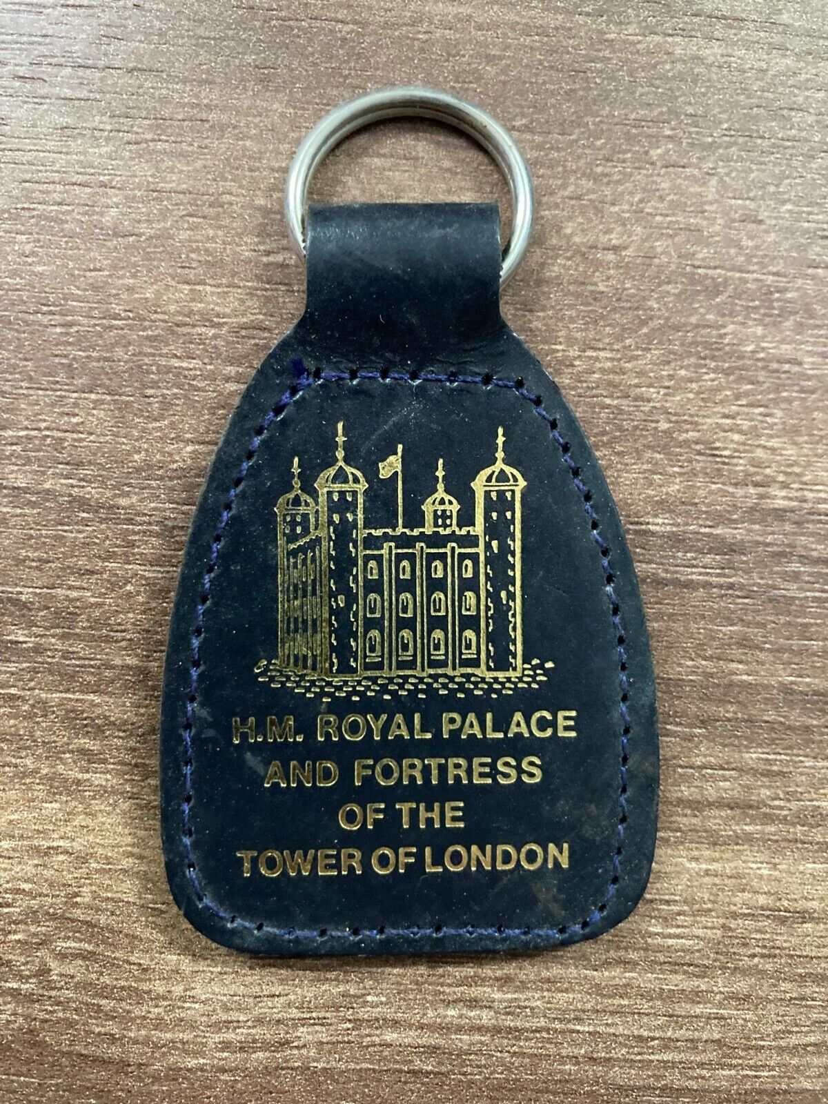 Vintage HM Royal Palace and Fortress of the Tower of London Leather Keychain