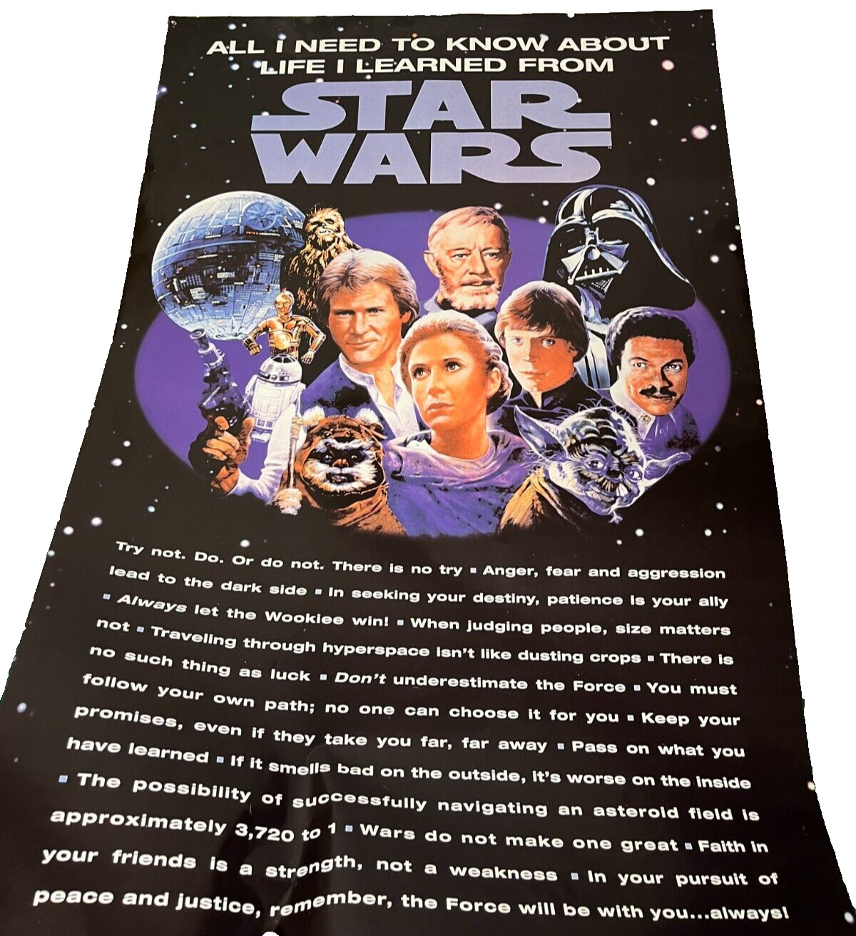 Star Wars Life Lessons Poster 2007 Lucasfilm 60x85 cm | Vintage Style | Sci-Fi