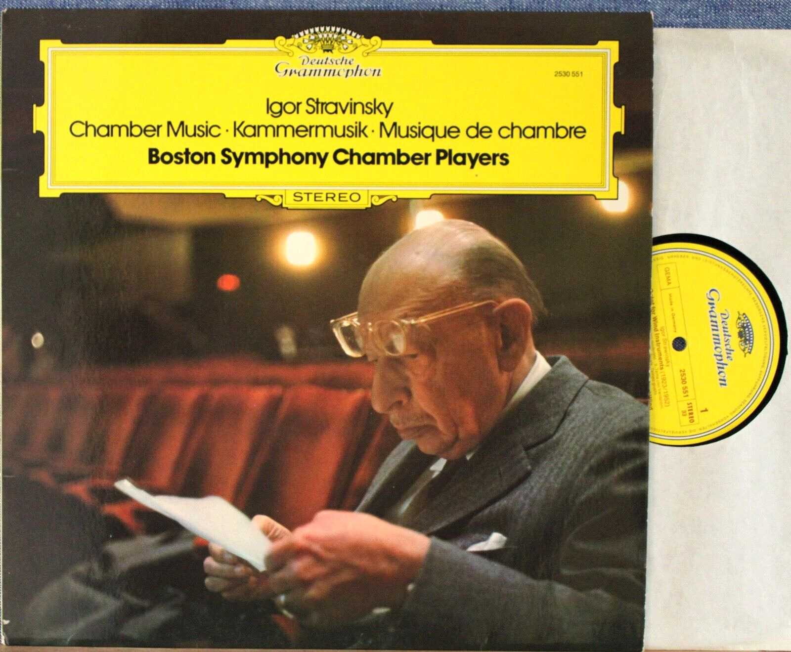 Boston Symphony Chamber Players Stravinsky (Chamber Music) DGG 2530 551 NM