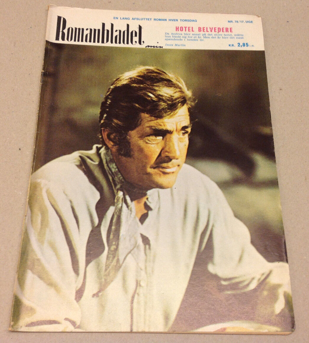 DEAN MARTIN ON THE FRONT COVER VINTAGE Danish Novelle Romanbladet Magazine 1975