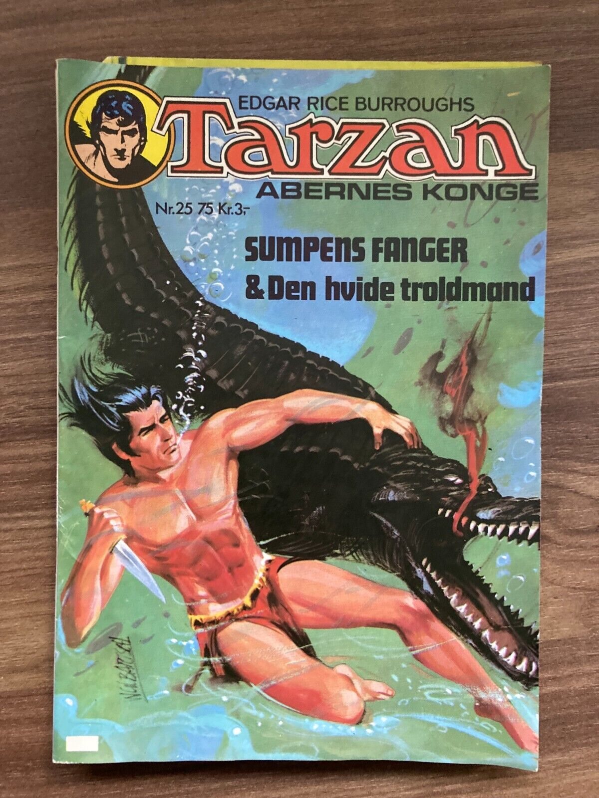 Bundle of 8 Danish Tarzan Comic Books from the 1970s - Used Condition !