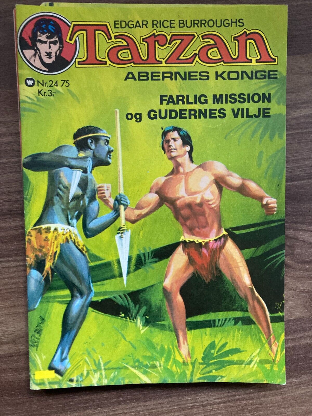 Bundle of 8 Danish Tarzan Comic Books from the 1970s - Used Condition !