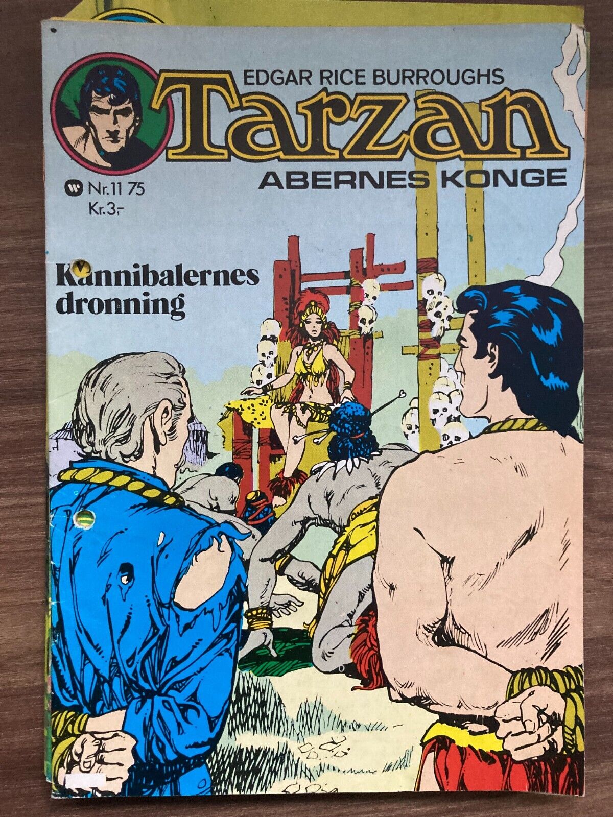 Bundle of 8 Danish Tarzan Comic Books from the 1970s - Used Condition !