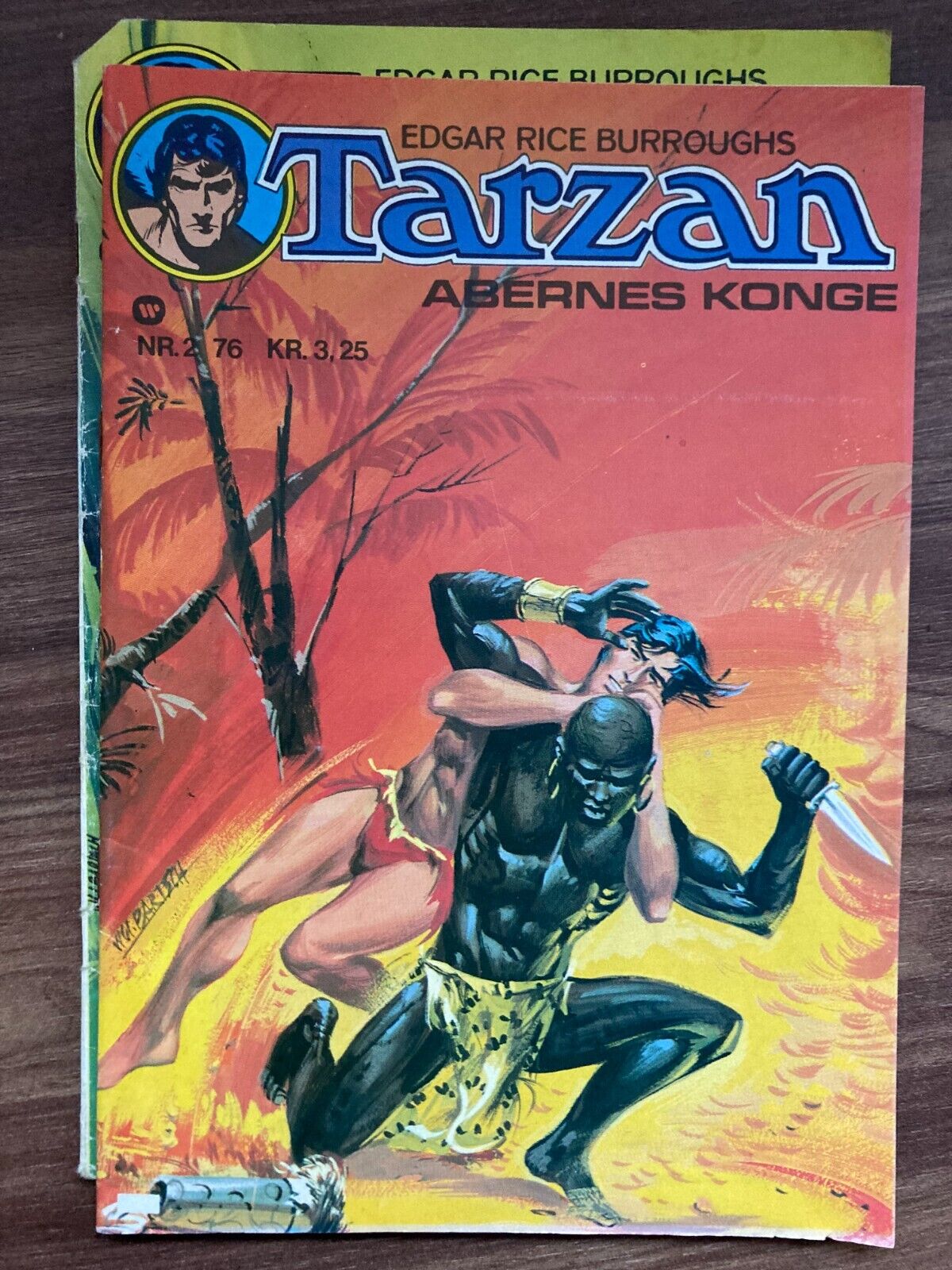 Bundle of 8 Danish Tarzan Comic Books from the 1970s - Used Condition !