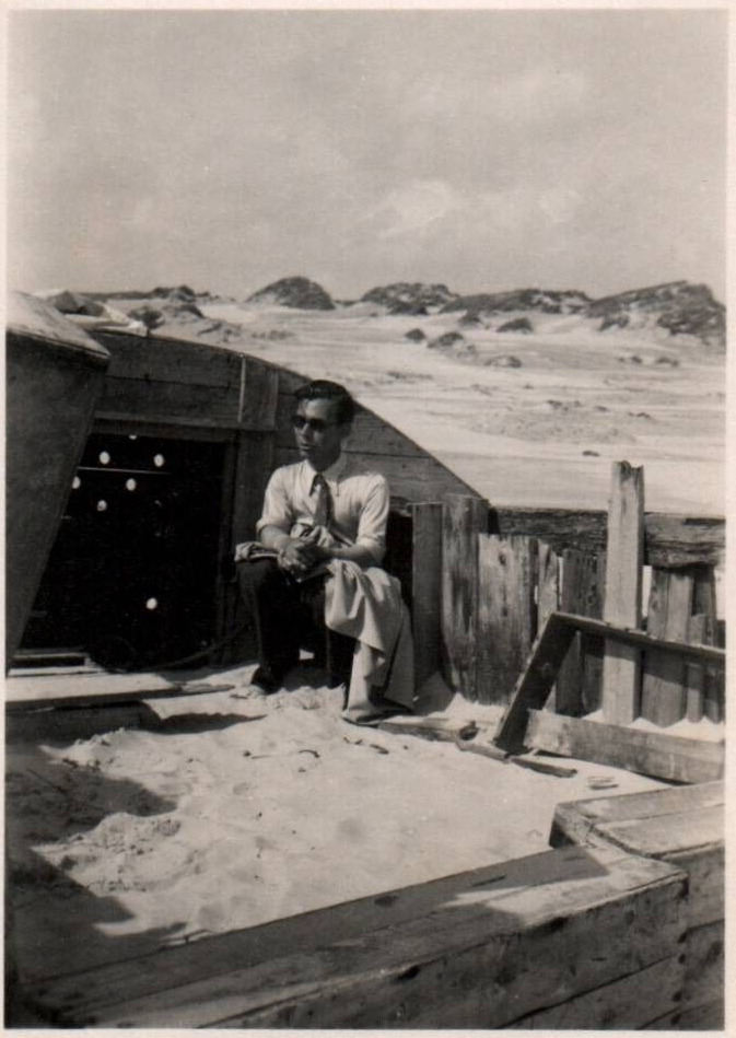 Man at Beach Life in Denmark 1900 - 1950s Rare Vintage Photo Small Size 9x6cm