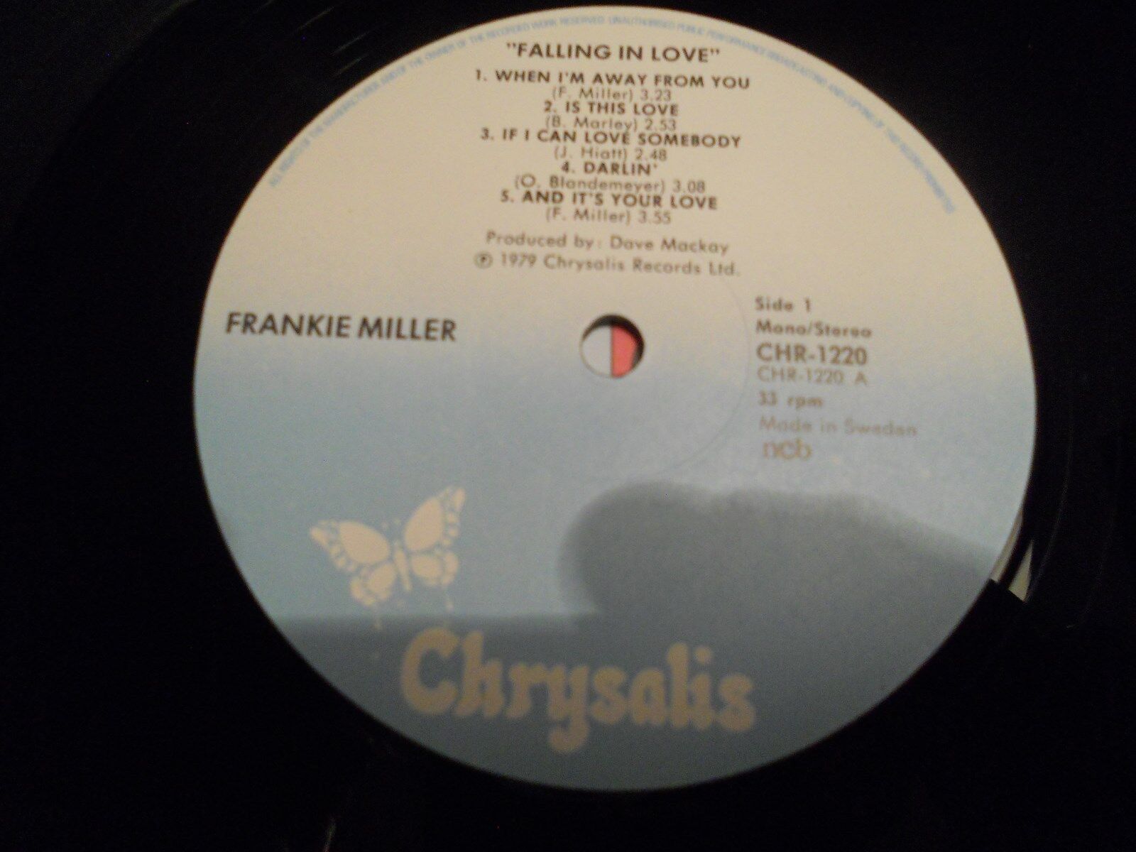 FRANKIE MILLER " FALLING IN LOVE" 1979 NCB SWEDISH PRESS NCB LP CHRYSALIS SCARCE