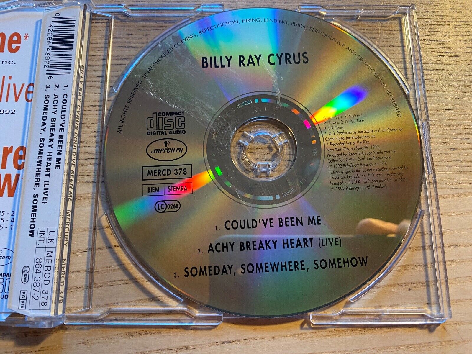 BILLY RAY CYRUS "COULD´VE BEEN ME" 3 TRACK CD SINGLE MERCURY PHONOGRAM 1992 RARE