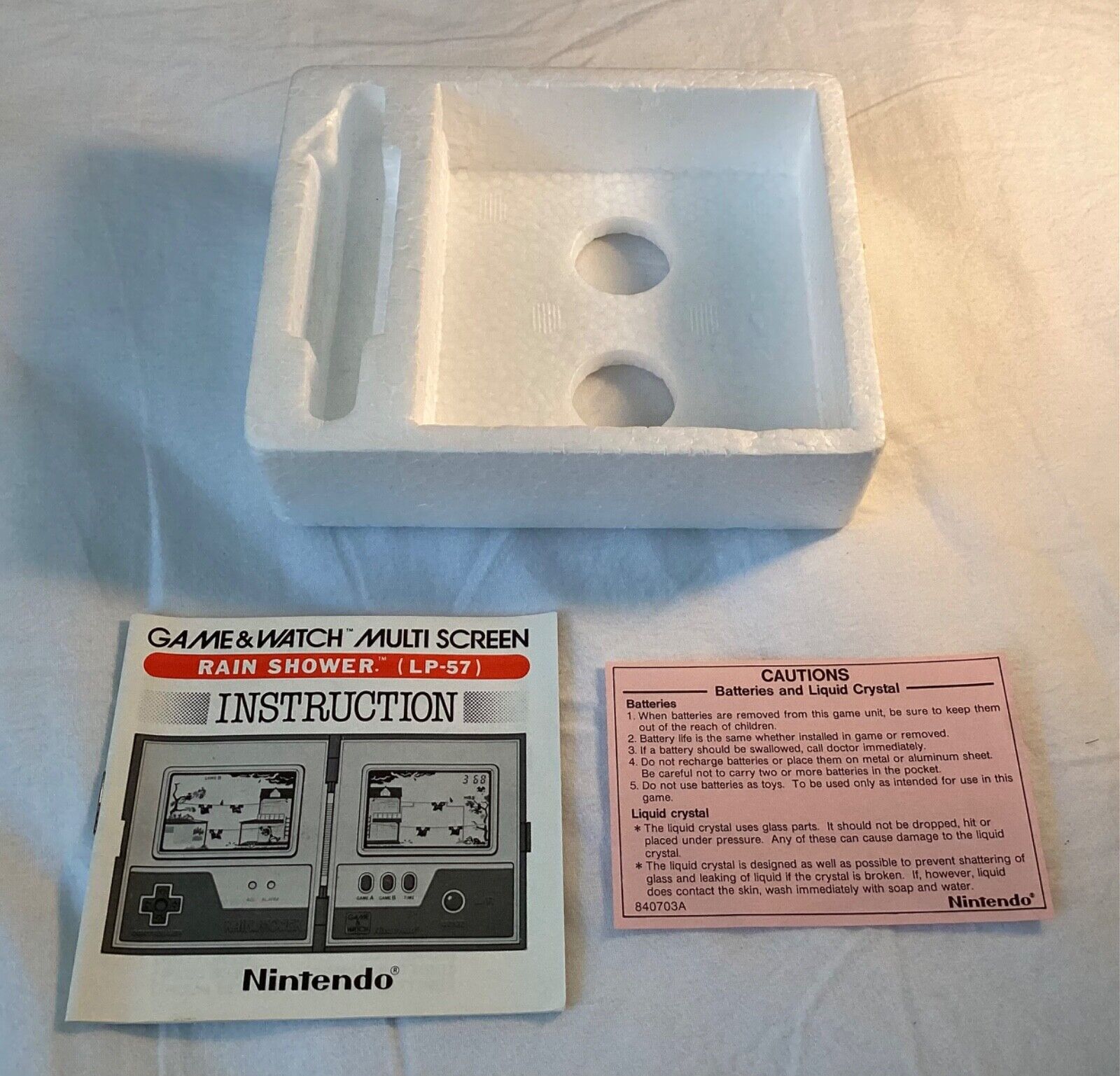 ORIGINAL NINTENDO GAME  WATCH RAIN SHOWER LP - 57 FOR SALE!