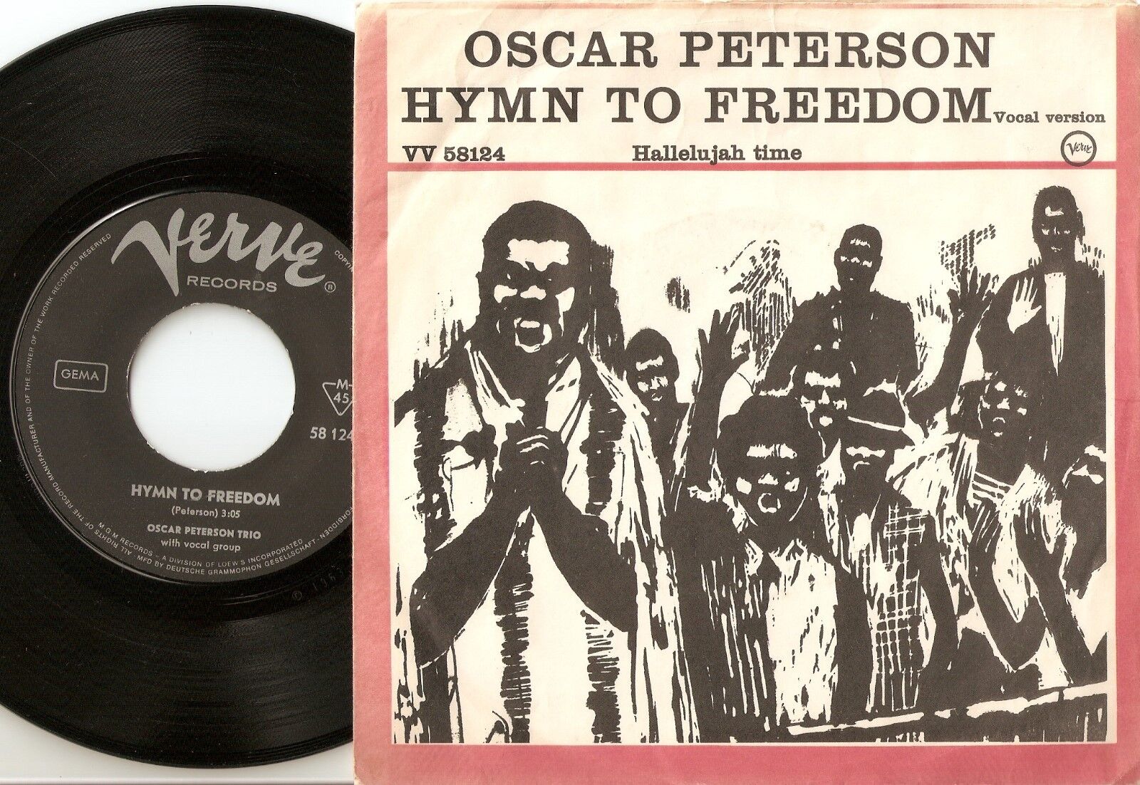 OSCAR PETERSON HYMN TO FREEDOM  HALLELUJAH TIME GERMAN DANISH 45+PS 1963 JAZZ