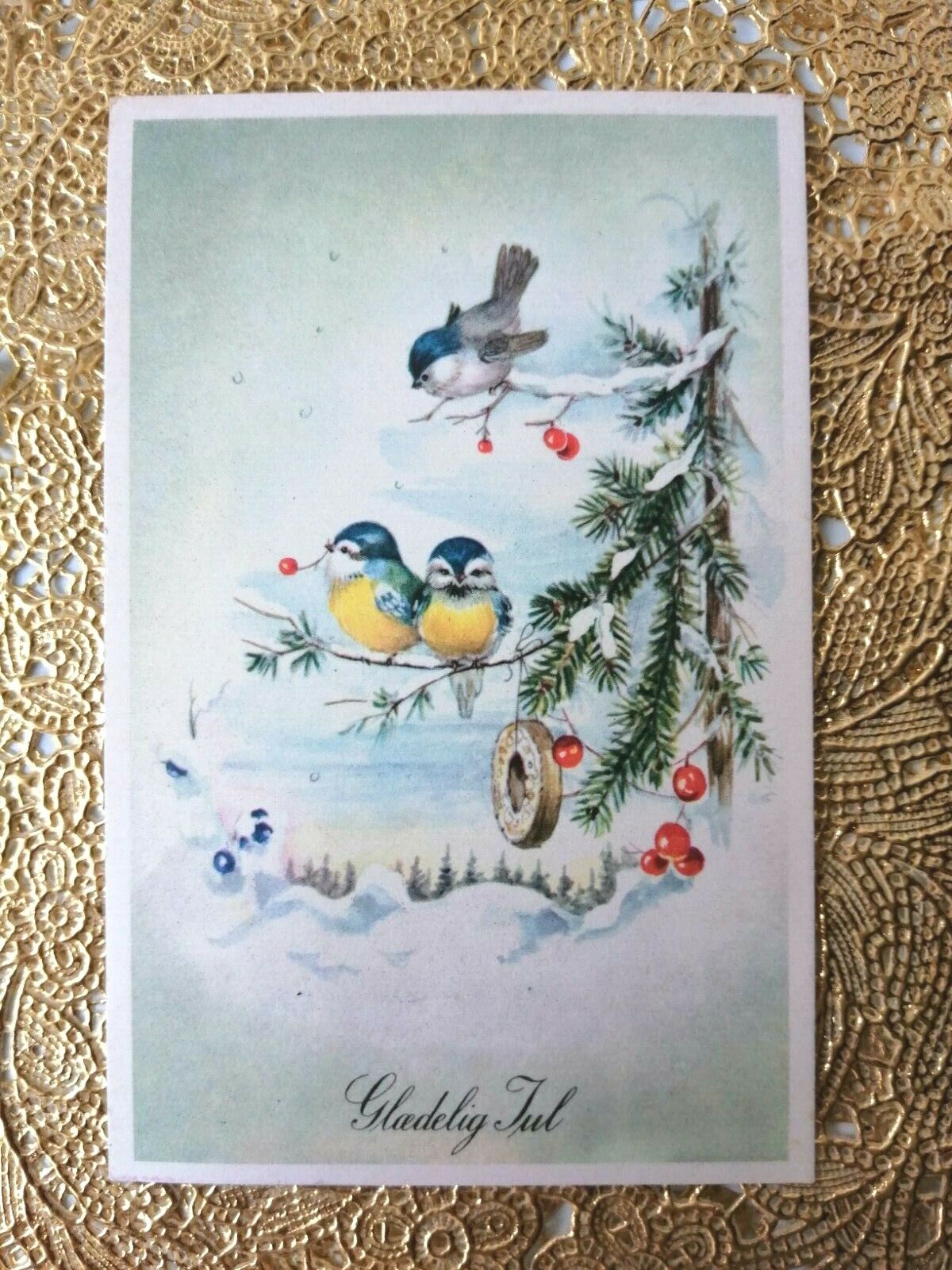 Vintage and collectible Danish Christmas card Posted in 1964 ( No 8 H )