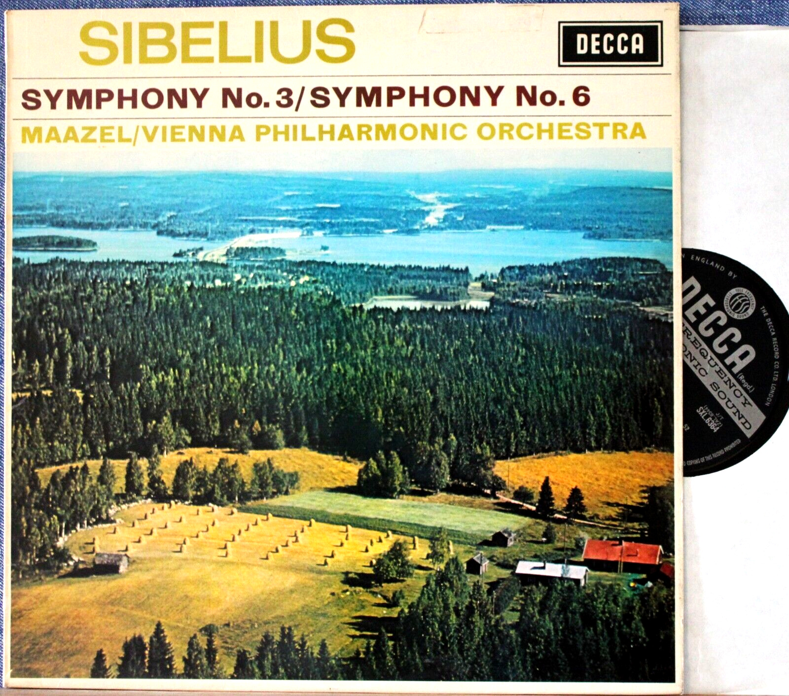 Maazel Sibelius (Symphonies 3  6) Decca SXL 6364 wb NM