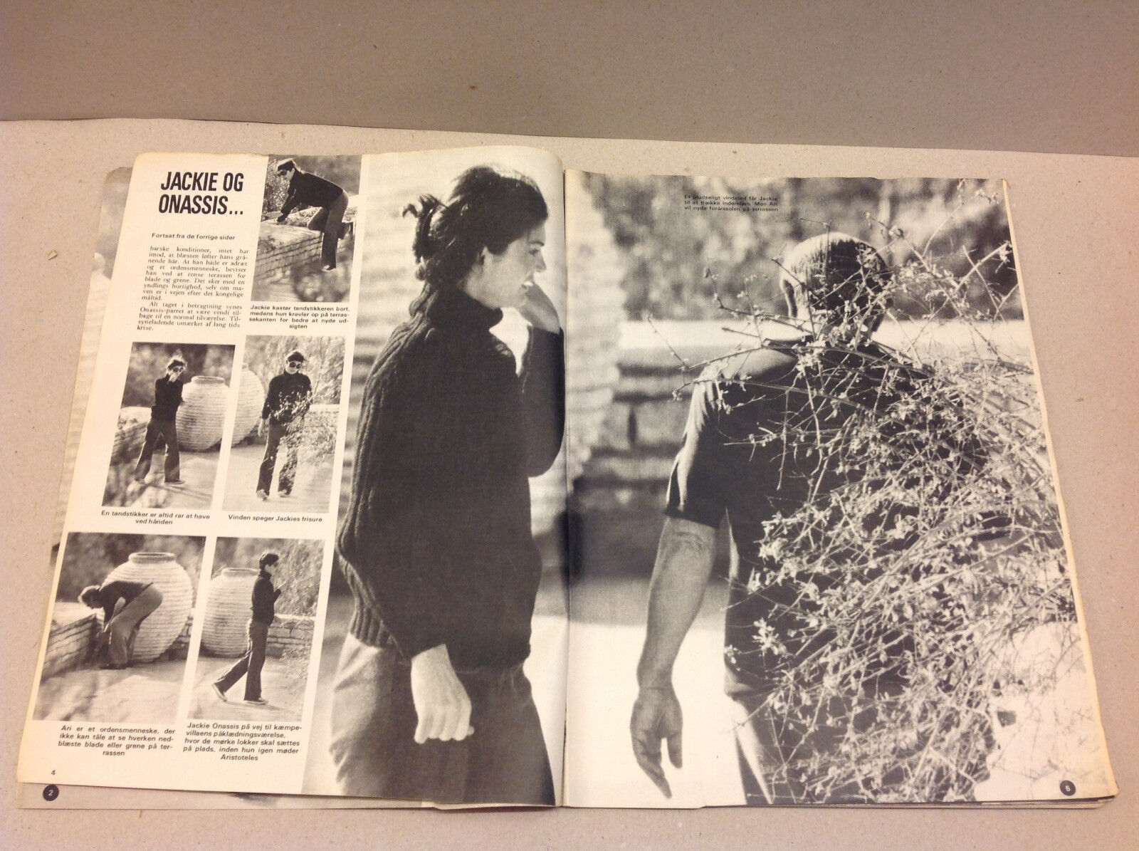 JACKIE KENNEDY JACKIE ONASSIS ARISTOTLE FRONT COVER VINTAGE Danish Magazine 1972