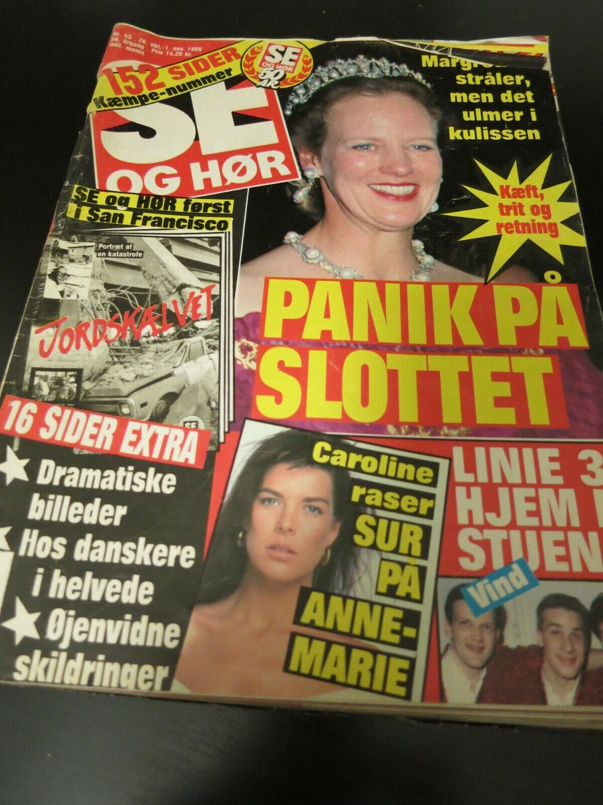 Magazine 1989 QUEEN MARGRETHE Princess Caroline CLIFF RICHARD AA16