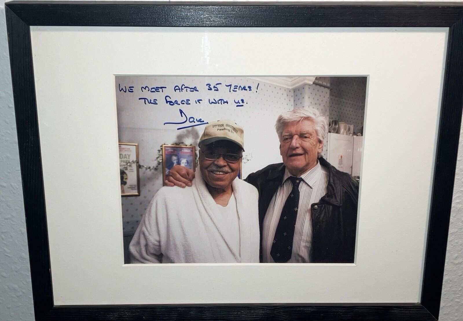 STAR WARS DARTH VADER HAND SIGNED DAVE PROWSE AUTOGRAPH PHOTO JAMES EARL JONES