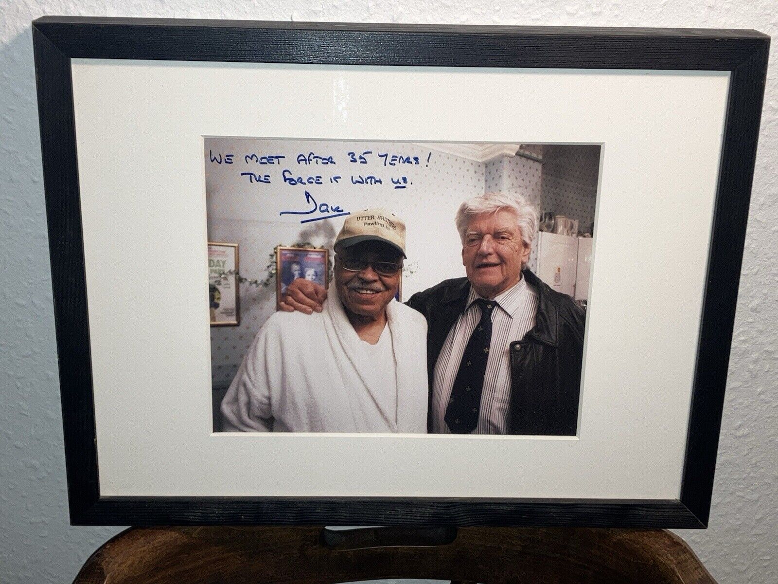 STAR WARS DARTH VADER HAND SIGNED DAVE PROWSE AUTOGRAPH PHOTO JAMES EARL JONES