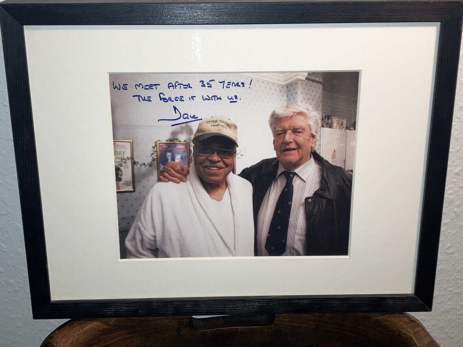 STAR WARS DARTH VADER HAND SIGNED DAVE PROWSE AUTOGRAPH PHOTO JAMES EARL JONES