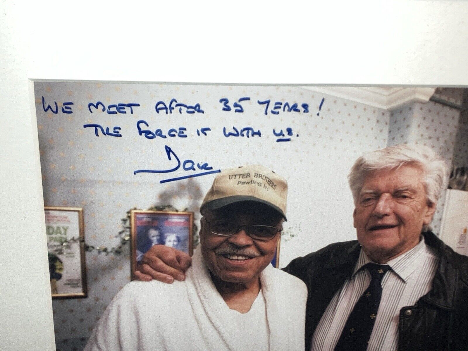 STAR WARS DARTH VADER HAND SIGNED DAVE PROWSE AUTOGRAPH PHOTO JAMES EARL JONES