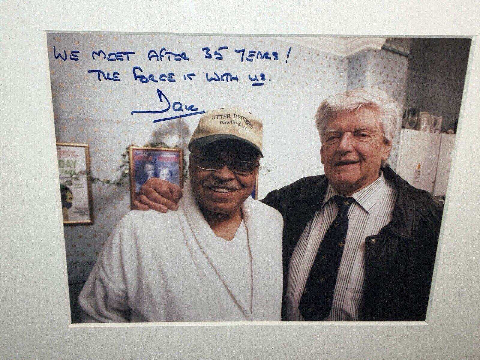 STAR WARS DARTH VADER HAND SIGNED DAVE PROWSE AUTOGRAPH PHOTO JAMES EARL JONES