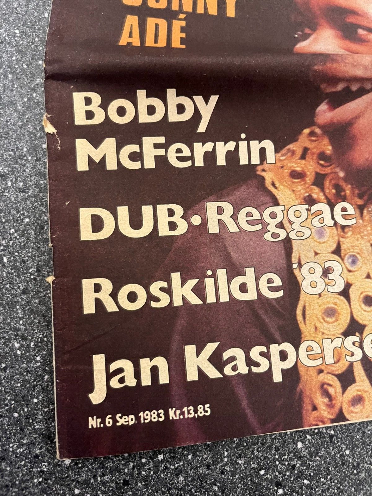 Vintage 1983 Danish MM Magazine Sunny Adé, Bobby McFerrin, Roskilde, Dub Reggae