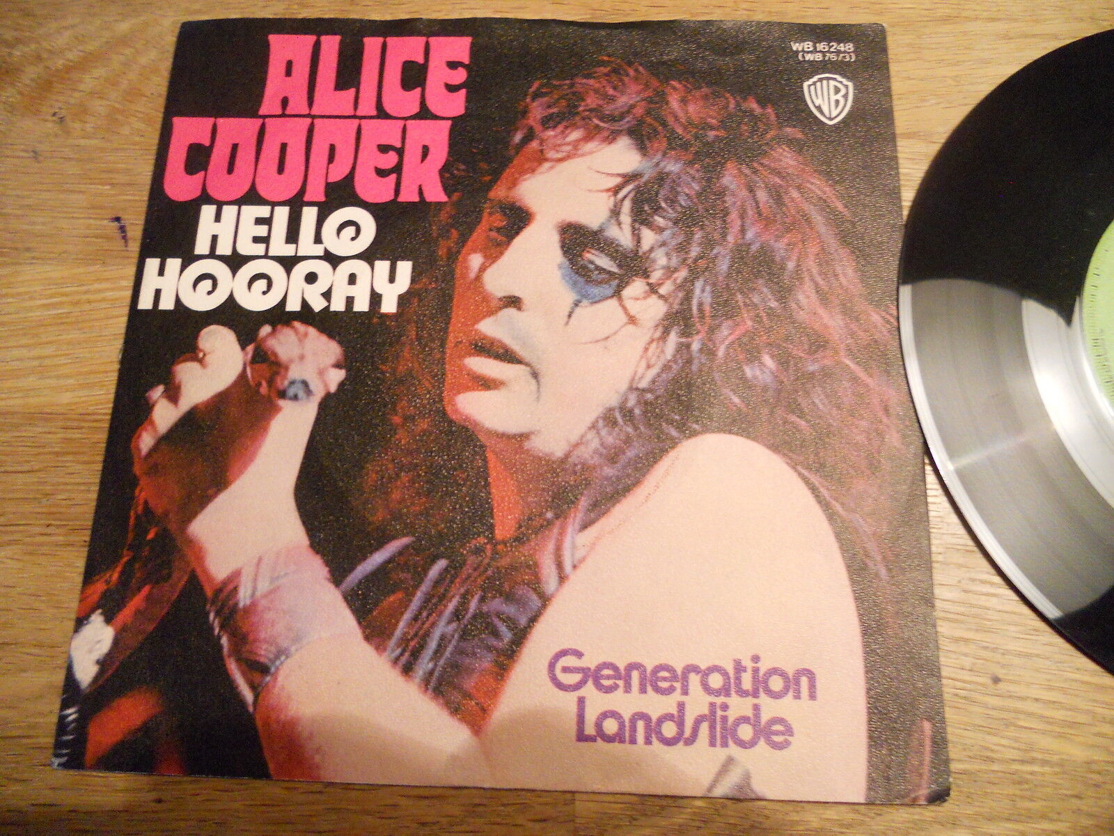 ALICE COOPER "HELLO HOORAY/GENERATION LANDSLIDE" WARNER BROS 1973 GERMAN PRESS*