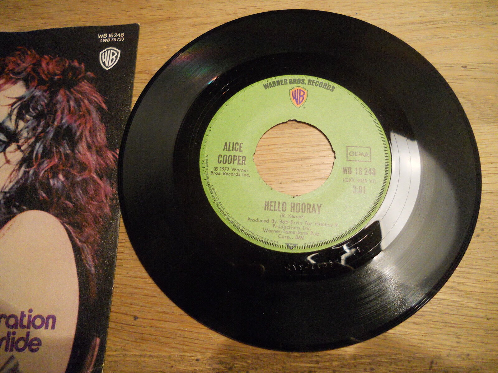 ALICE COOPER "HELLO HOORAY/GENERATION LANDSLIDE" WARNER BROS 1973 GERMAN PRESS*