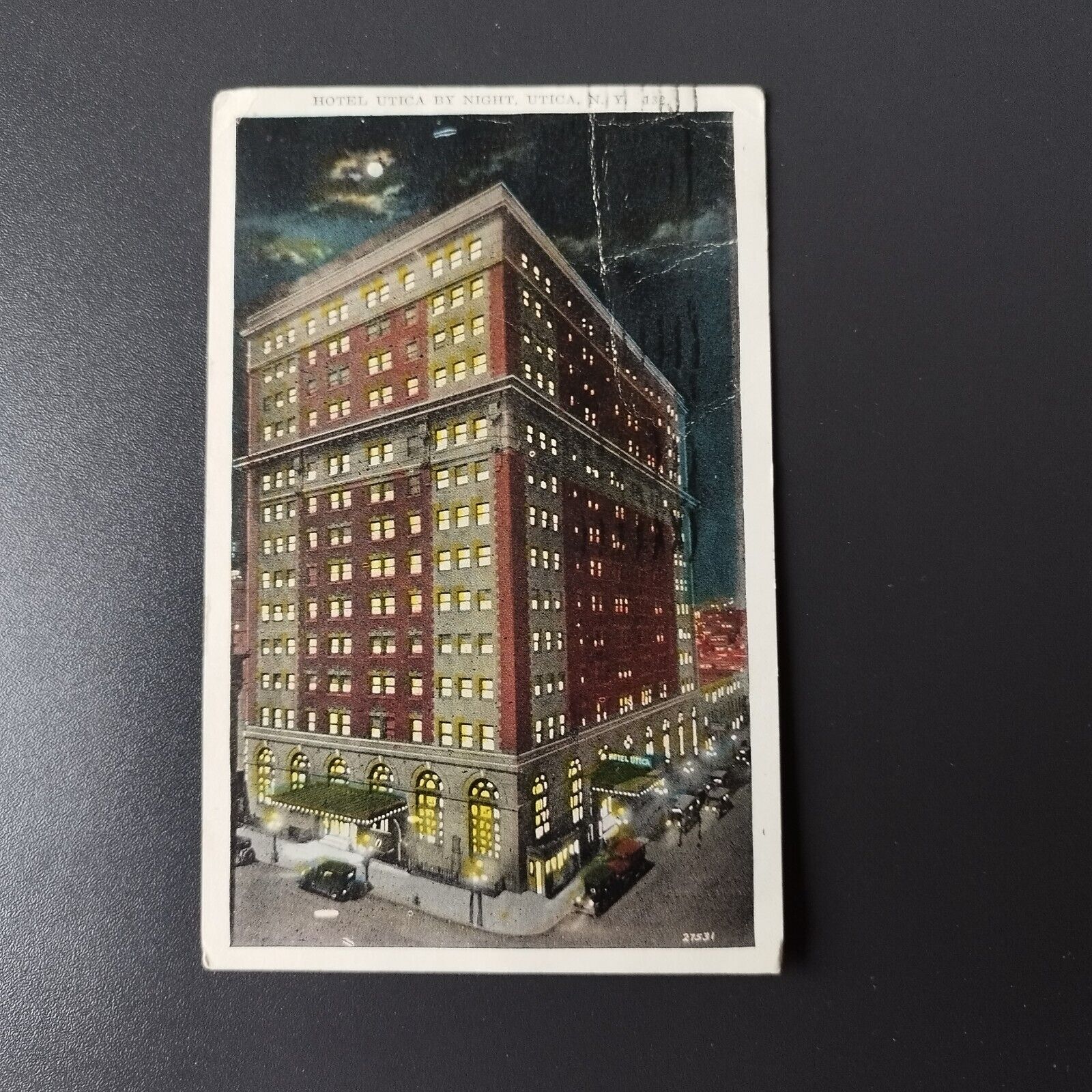 New York City  Hotel Utica by night Posted in 1921