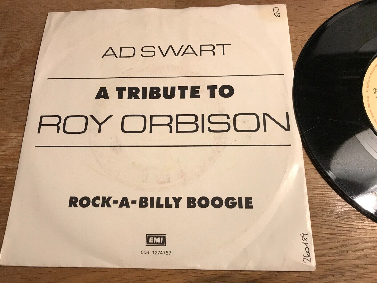 AD SWART "A TRIBUTE TO ROY ORBISON/ROCK-A-BILLY BOOGIE" 1988 EMI RECORDS HOLLAND