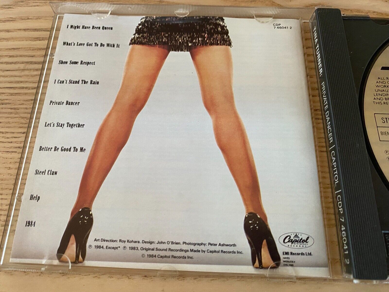 TINA TURNER "PRIVATE DANCER" 1983/1984 CD 10 TRACK CAPITOL RECORDS HOLLAND RARE*