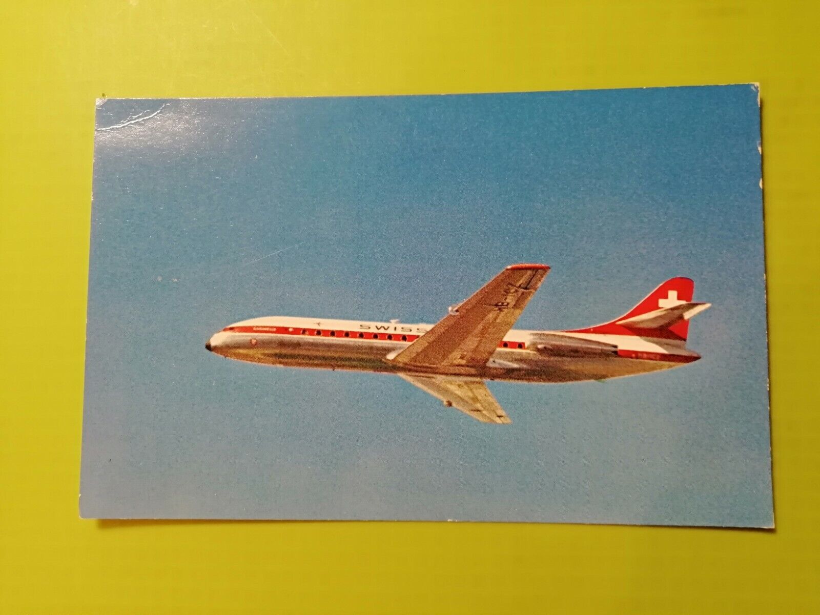 Aviation postcardSwitzerland Swissair Caravelle Unposted