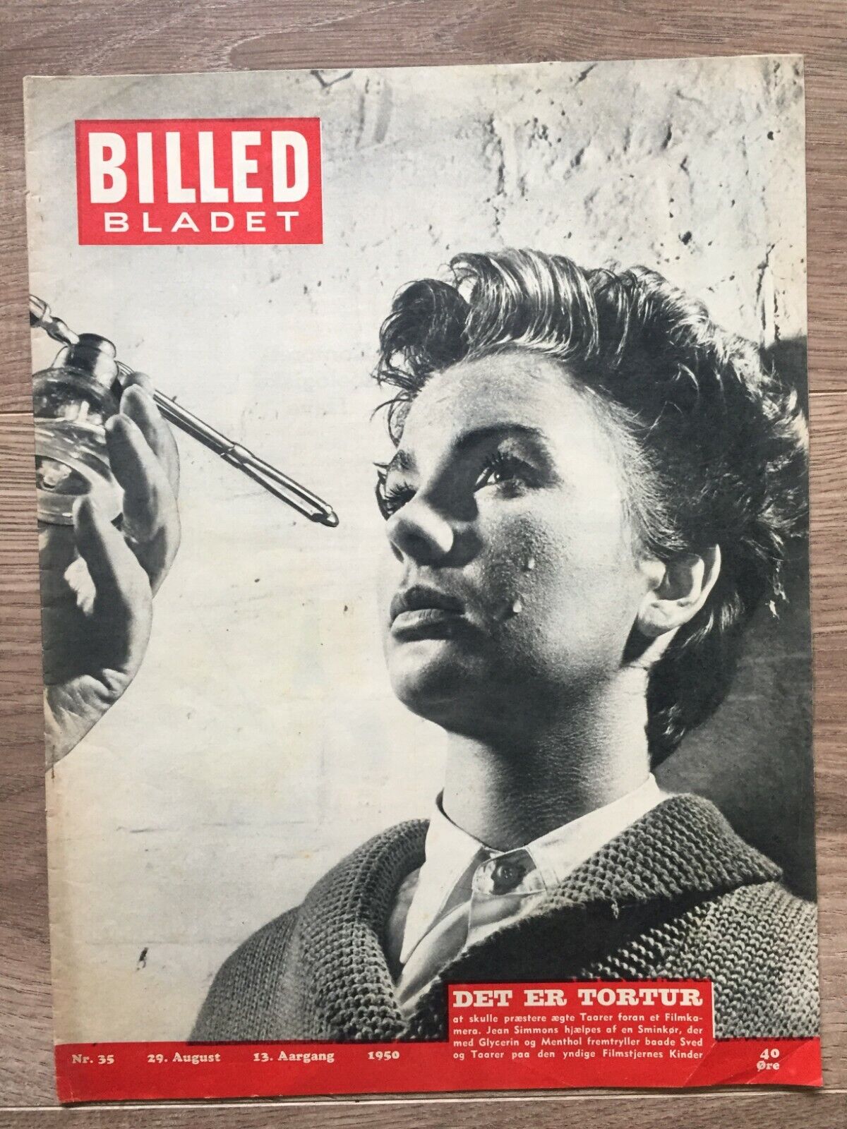 Jean Simmons Vintage on Cover Complete Danish Magazine Billed-Bladet