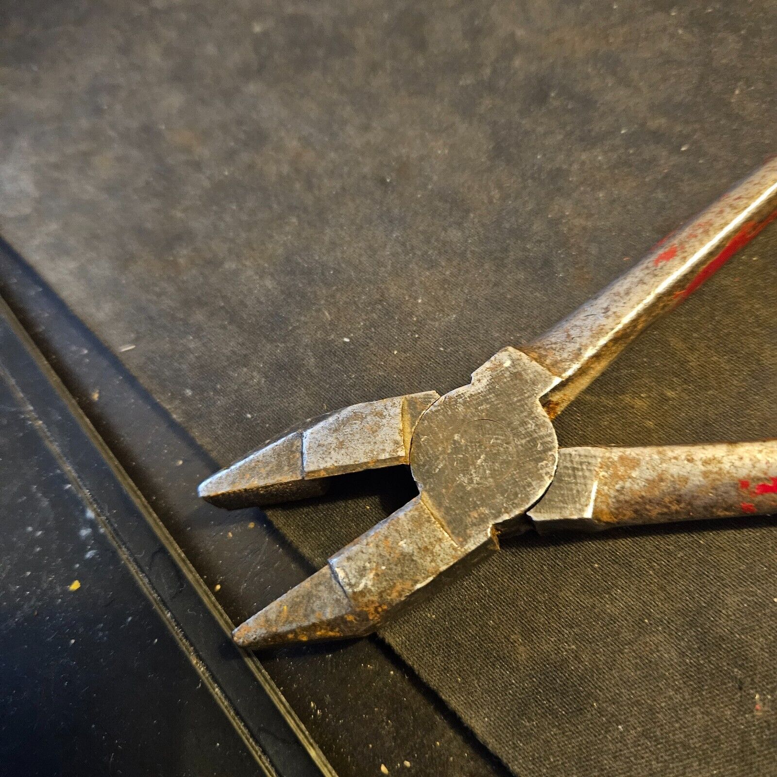 Antique 8" Berg (E A Berg) combination pliers with screwdriver on one handle