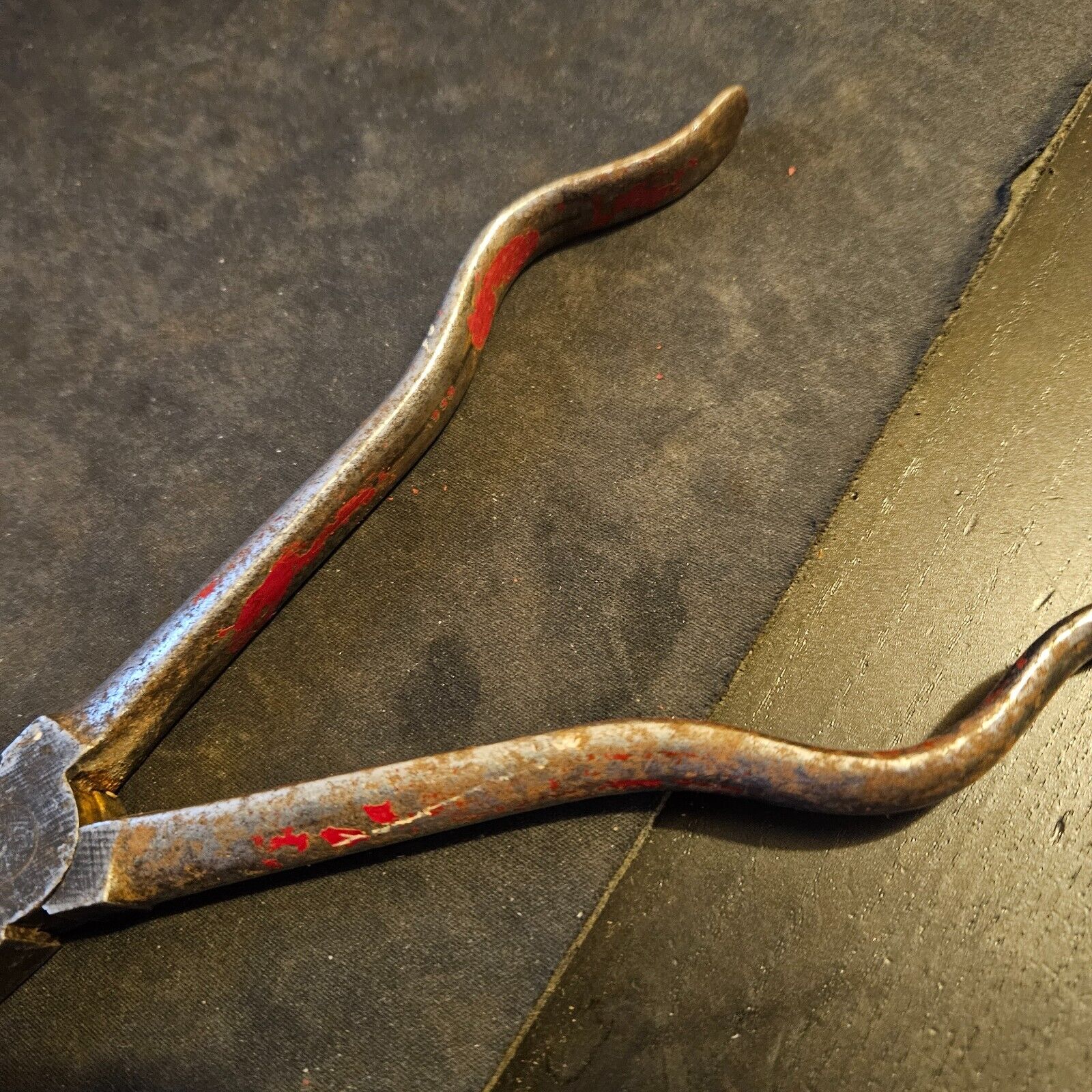 Antique 8" Berg (E A Berg) combination pliers with screwdriver on one handle