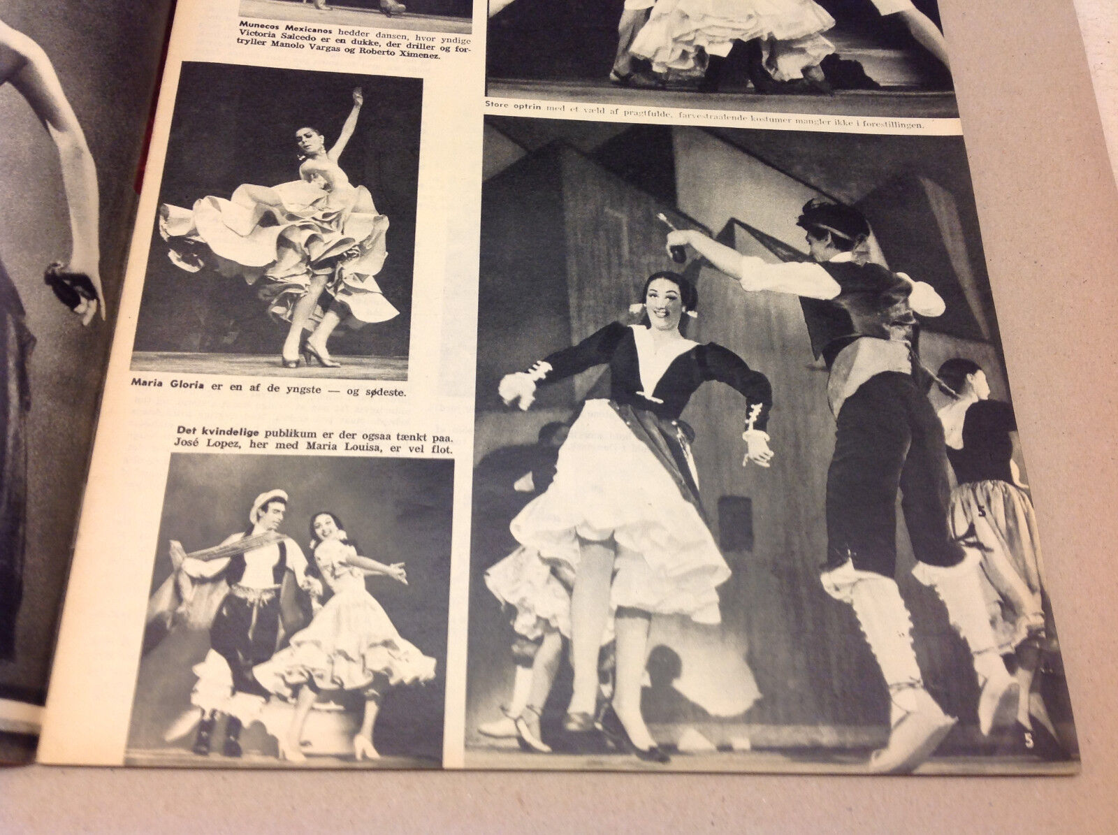 PEPA REYES SPANISH BALLET DANCERS COVER VTG DANISH Magazine Billed-Bladet 1957