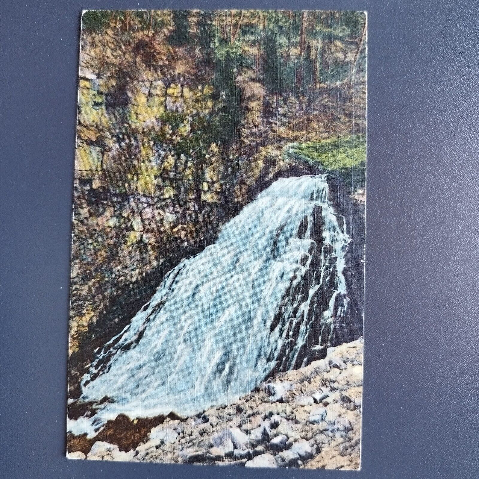 Wyoming Yellowstone National Park Rustic Falls in Golden Gate Canyon -1947