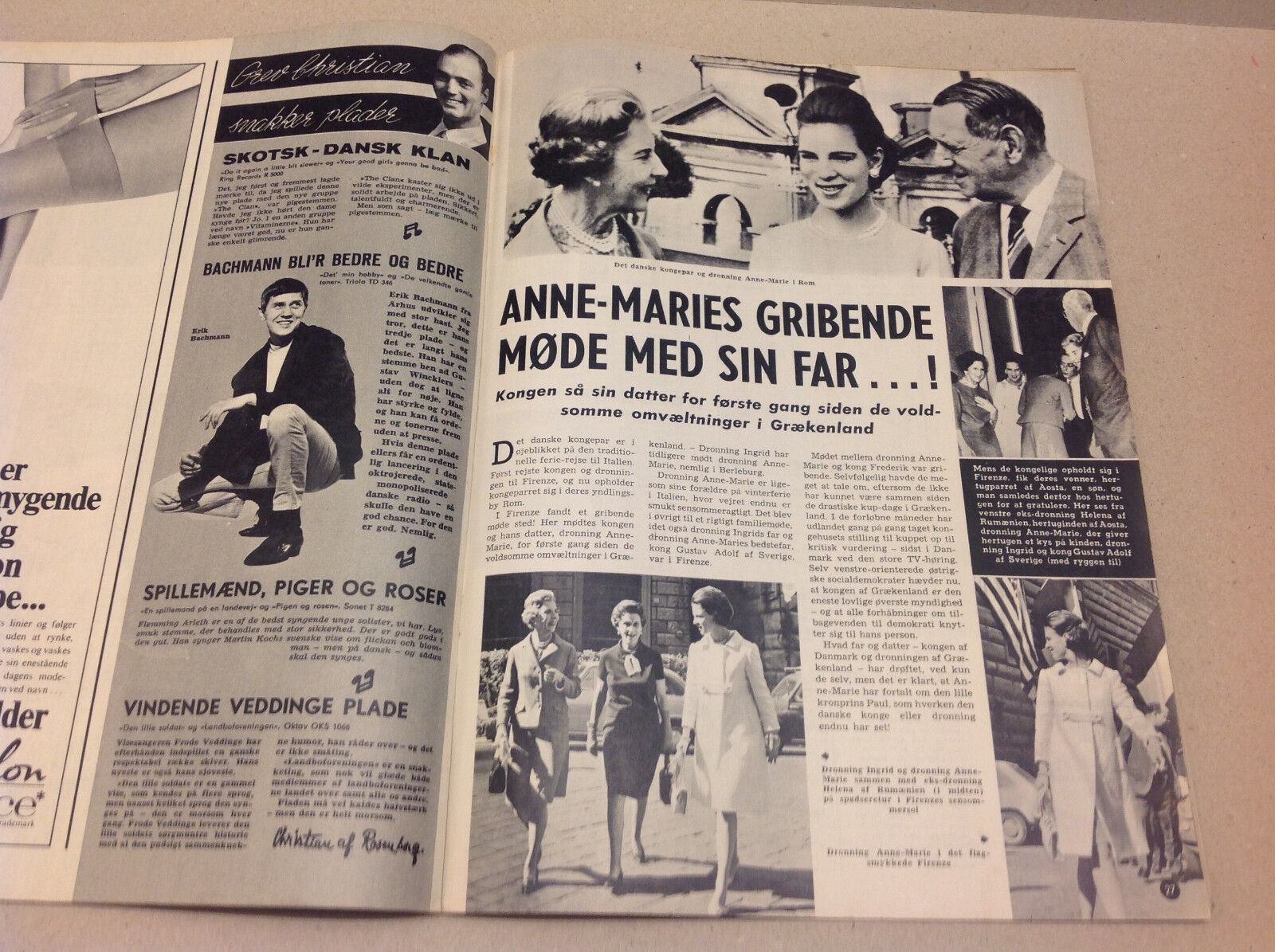 QUEEN ANNE-MARIE CONSTANTINE GREECE KING FREDERIK DENMARK Danish Magazine 1967