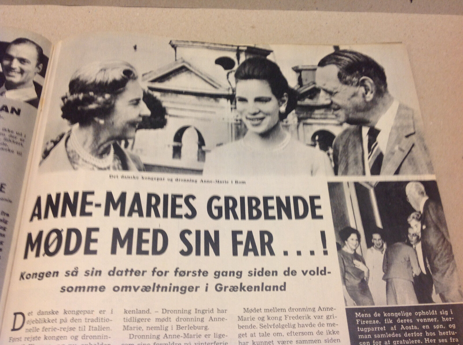 QUEEN ANNE-MARIE CONSTANTINE GREECE KING FREDERIK DENMARK Danish Magazine 1967