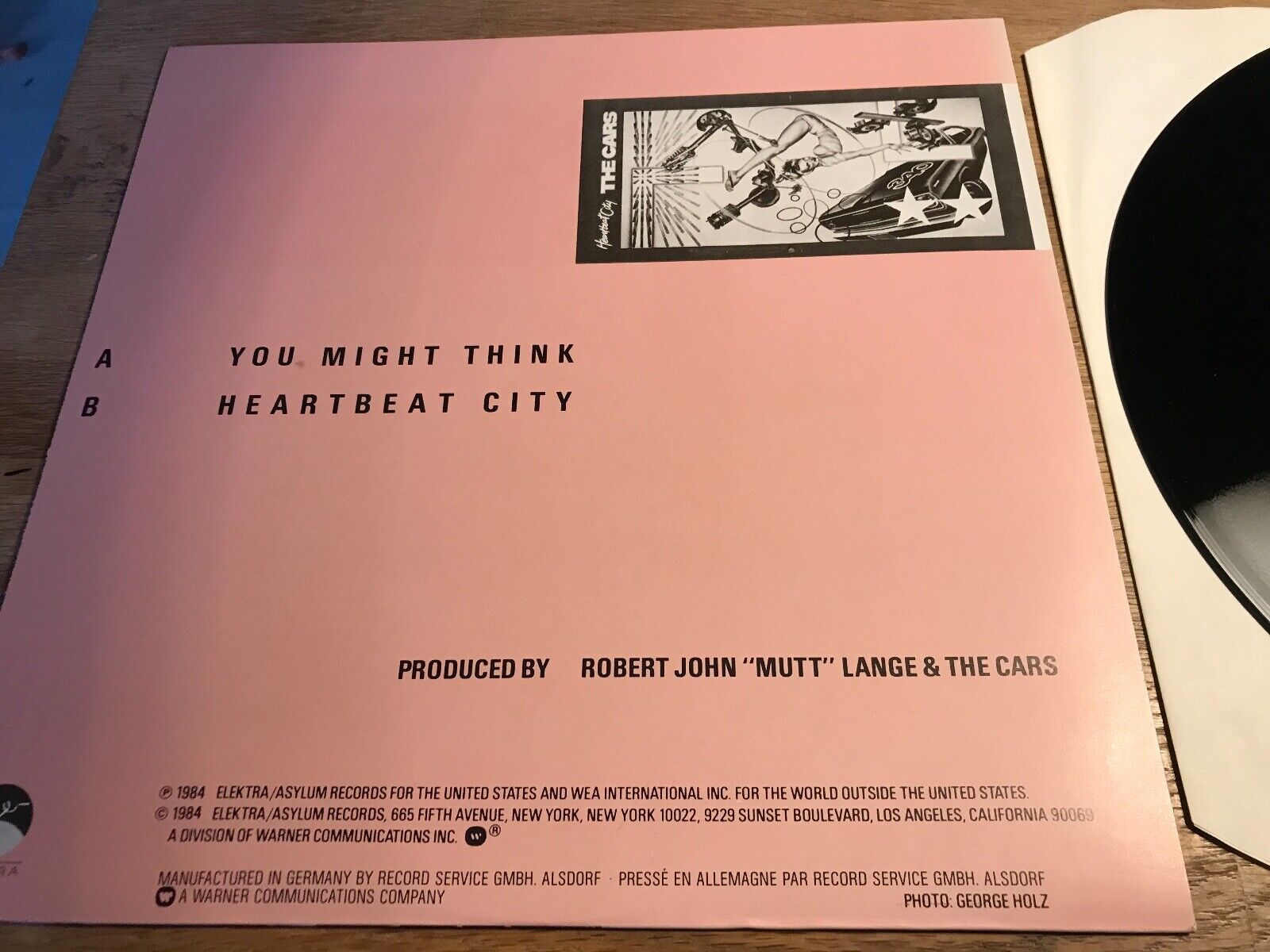 THE CARS "YOU MIGHT THINK / HEARTBEAT CITY" 1984 ELEKTRA RECORDS 12" MAXI SINGLE