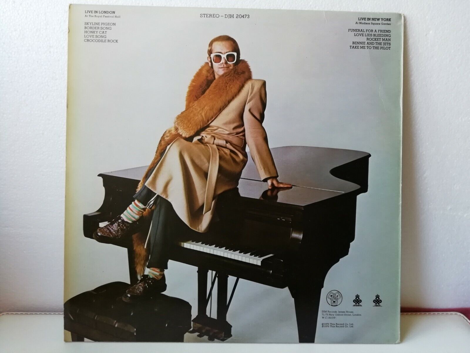 LP "Here And There" Elton John Live in New York and in New York1976