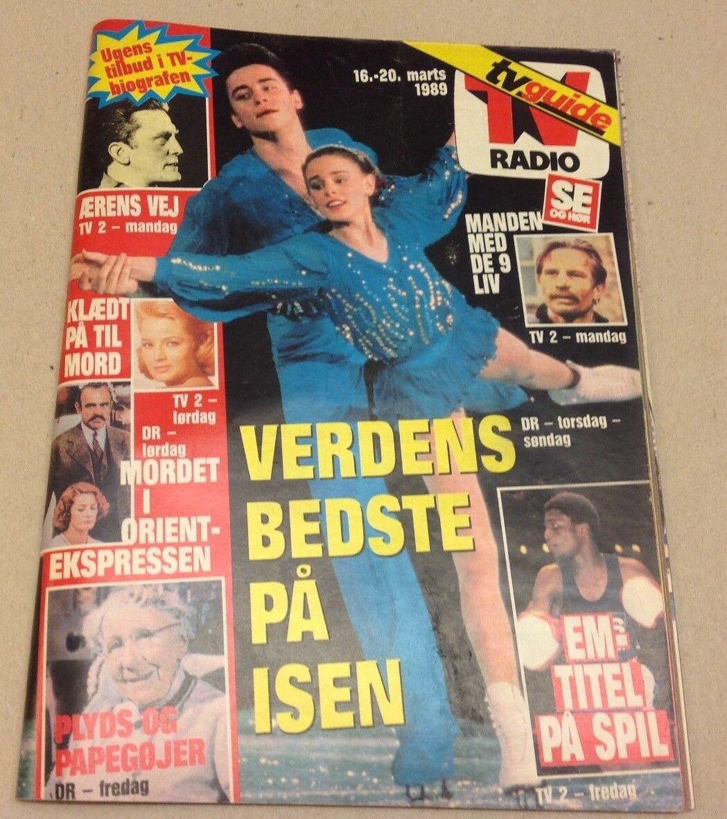 Mark Gastineau Gitte Nielsen Front Cover Vtg Danish Magazine 1989 "Se og Hoer"