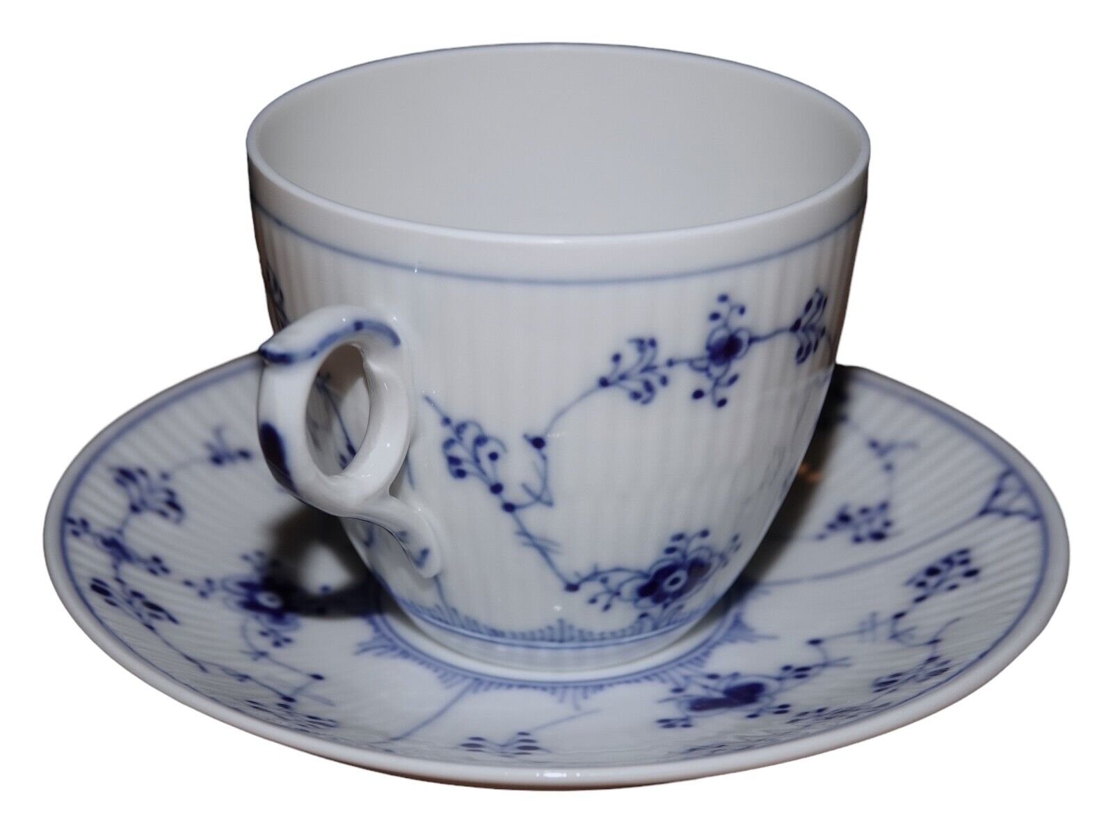 Royal Copenhagen Blue Fluted Coffee Cup with saucer #2162 18 set available