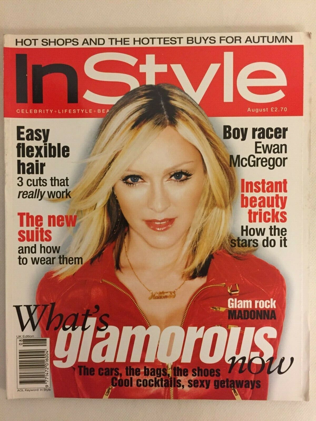 Madonna Vintage InStyle Magazine August 2001 Original Good Condition